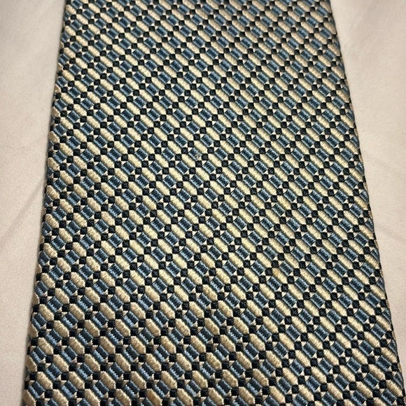 Kenzo Homme blue silver tie - Picture 1 of 8